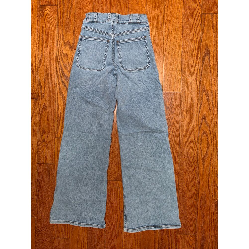 Frame Modern Pocket High Rise Wide Leg Jeans Sz 24 Light Blue Denim VGUC - Picture 5 of 9